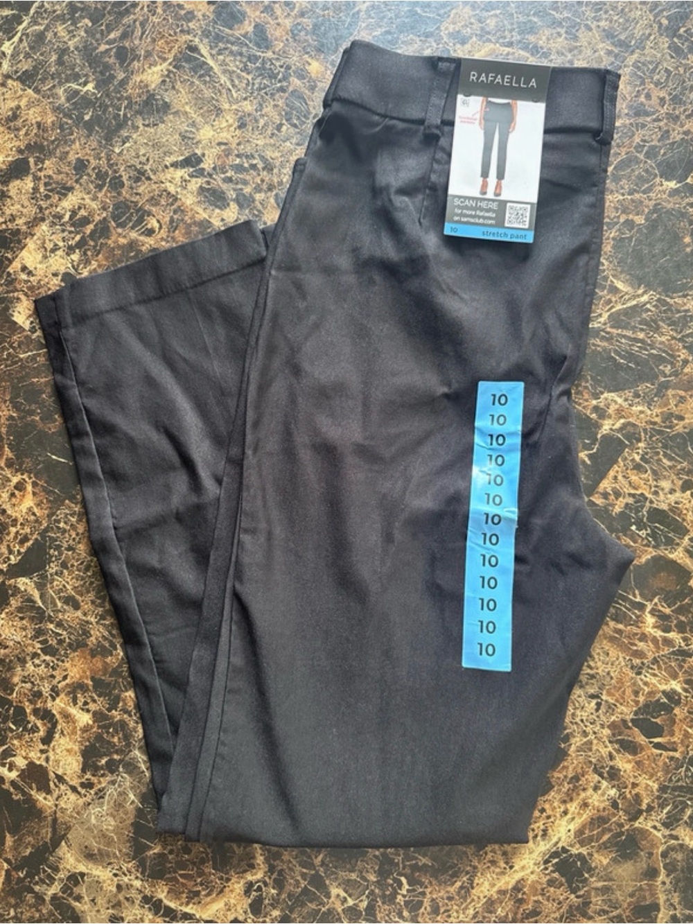 Rafaella Men’s Black Stretch Dress Pants